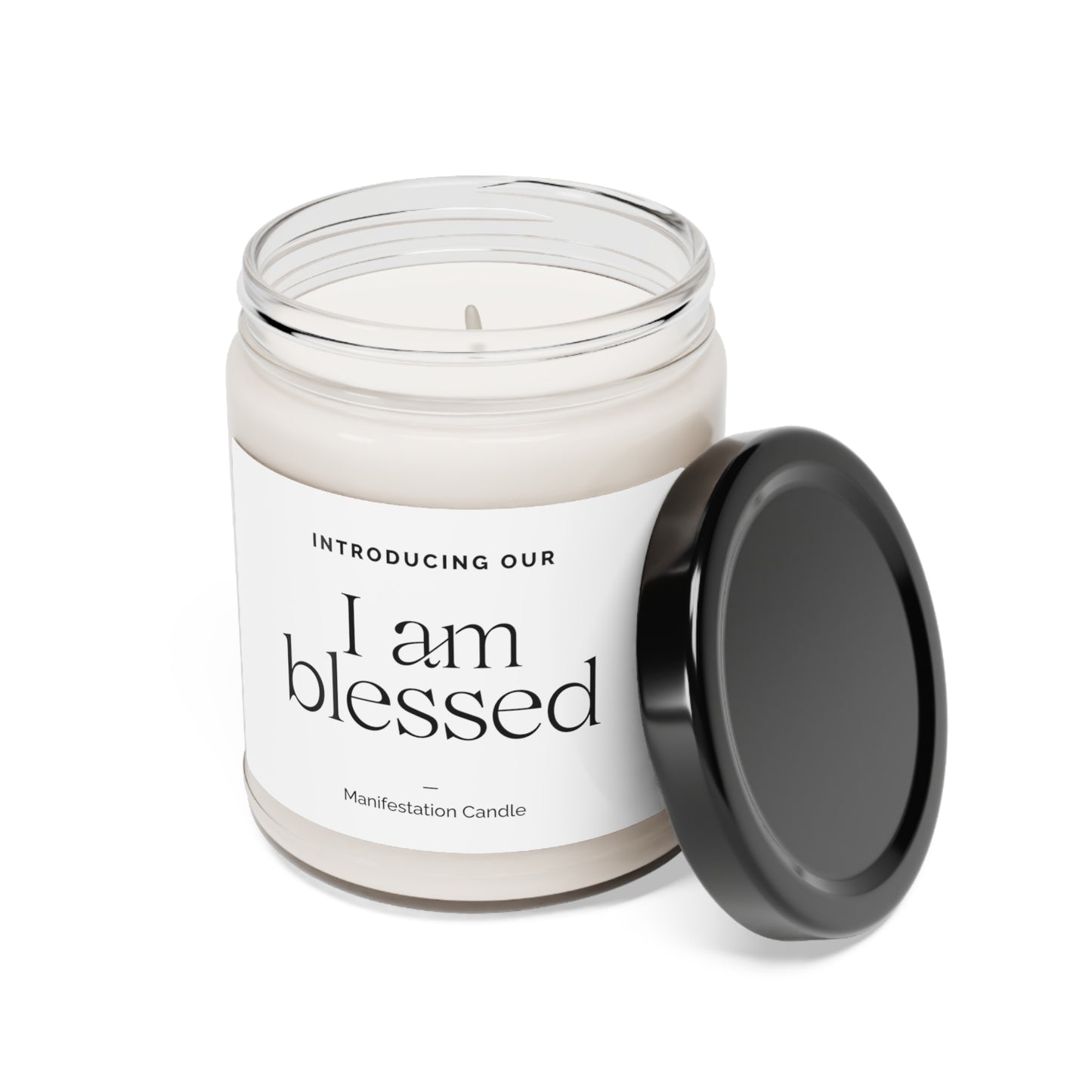 I Am Blessed Manifestation Scented Soy Candle, 9oz