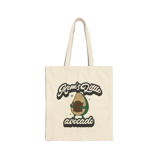 Mom's Little Avocado 100% Cotton Canvas Tote Bag