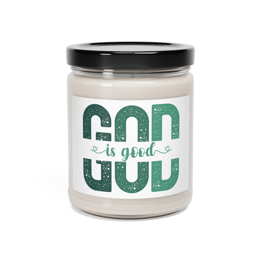 God is Good with Green Hues Scented Soy Candle, 9oz