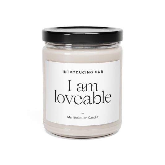 I Am Lovable Manifestation Scented Soy Candle, 9oz