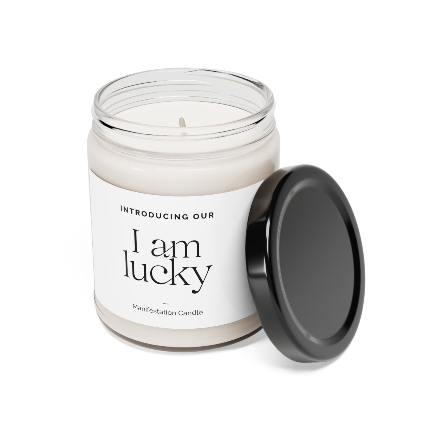 I Am Lucky Manifestation Scented Soy Candle, 9oz