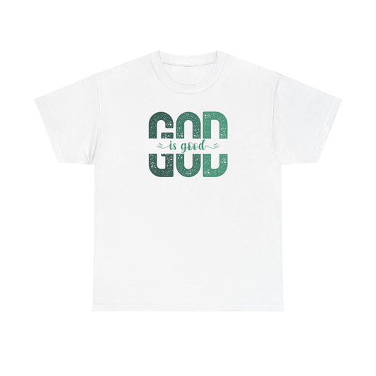 God is Good with green hues (Gildan 5000 T-shirt) for women and men