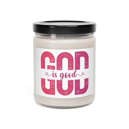 God is Good with Pink Hues Scented Soy Candle, 9oz