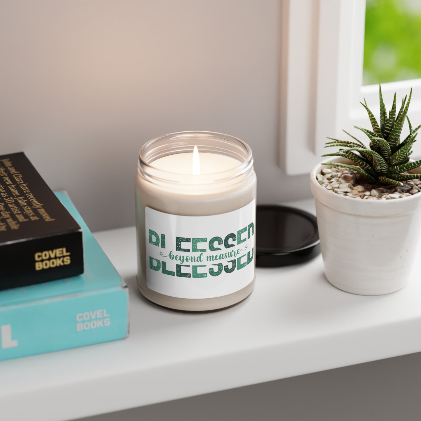 Blessed Beyond Measure with Green Hues Scented Soy Candle, 9oz