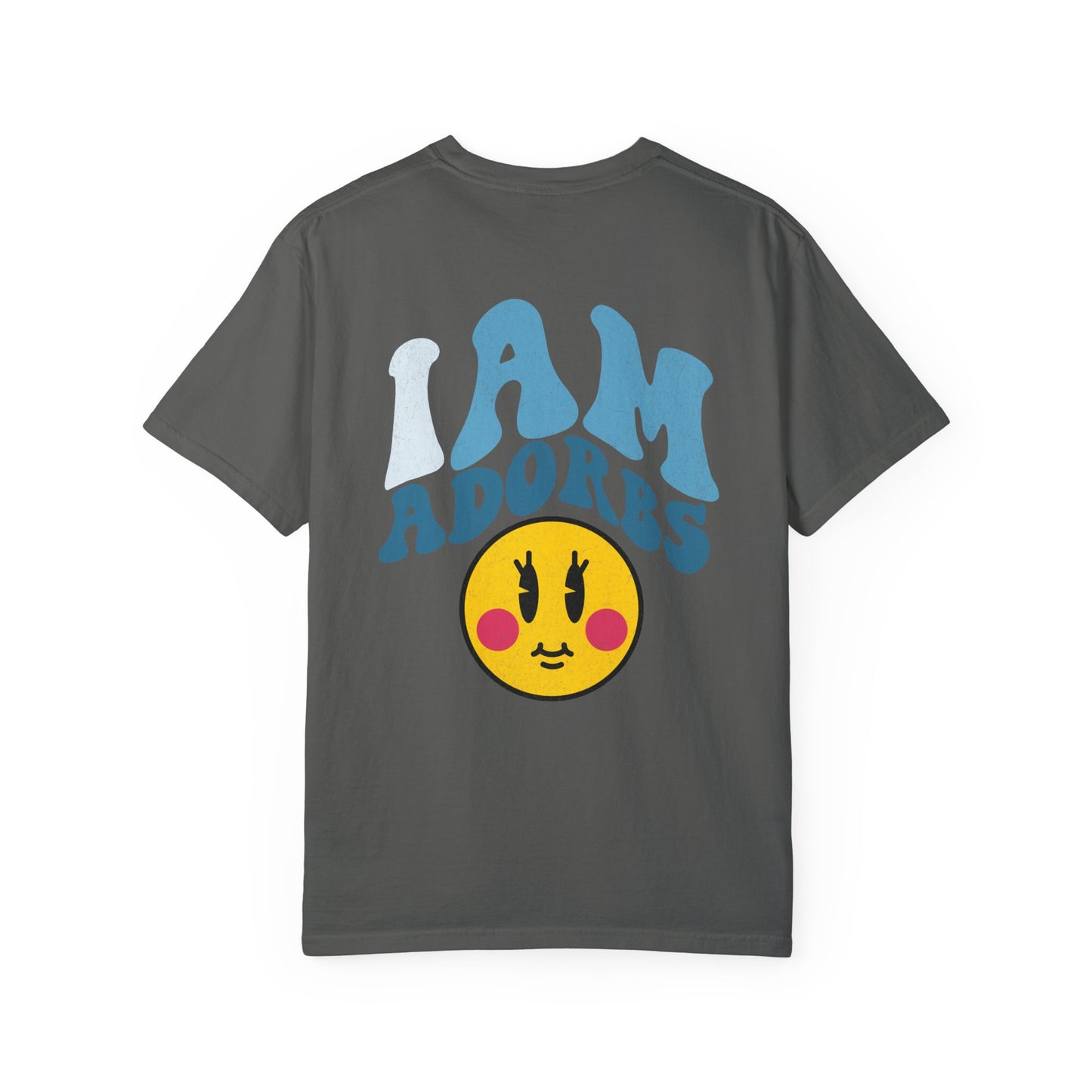 I Am Adorbs with blue hues (Comfort Colors 1717 T-Shirt) for women and men