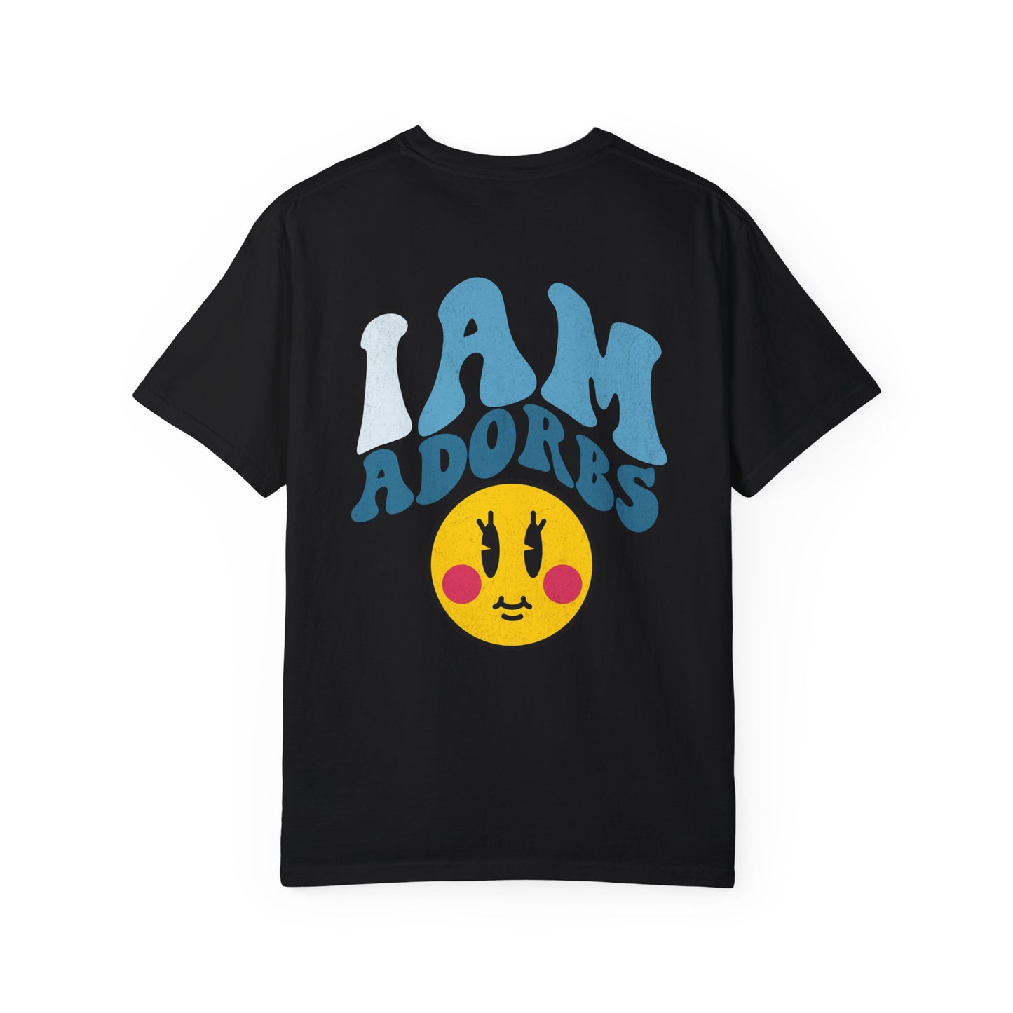 I Am Adorbs with blue hues (Comfort Colors 1717 T-Shirt) for women and men