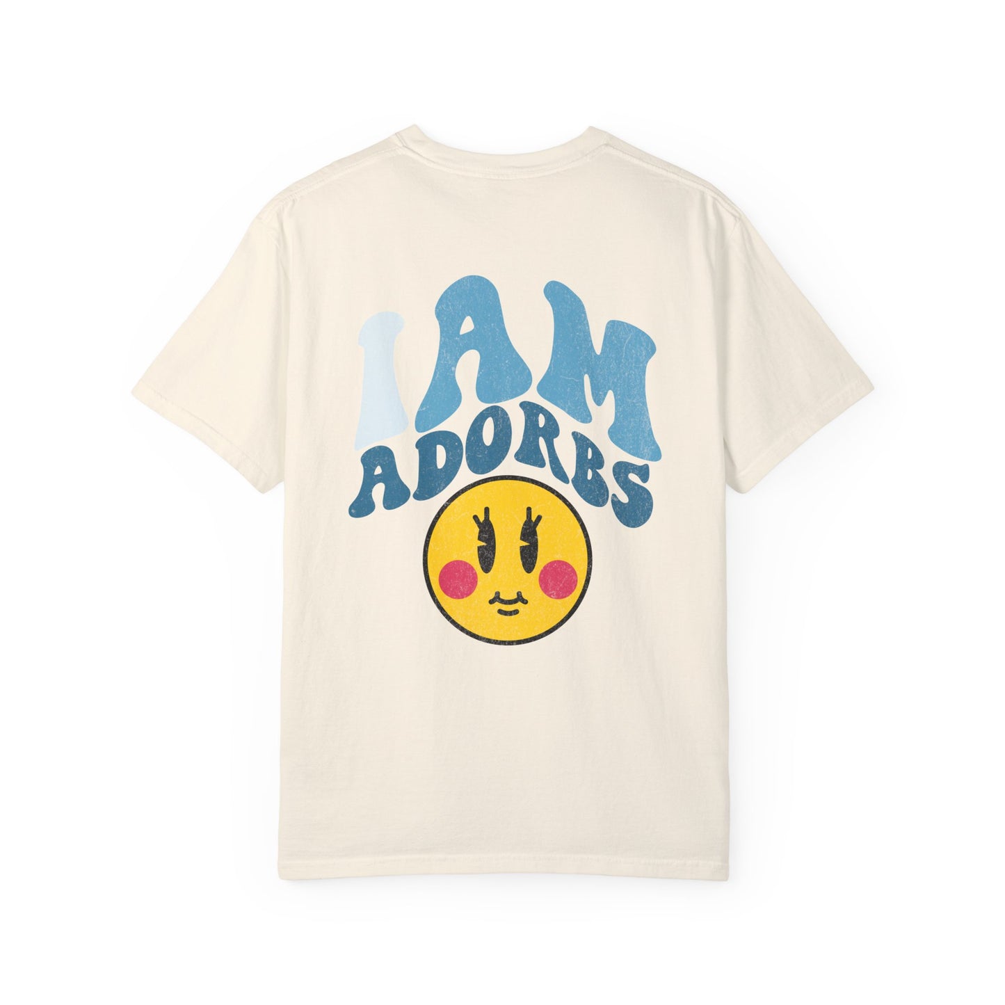 I Am Adorbs with blue hues (Comfort Colors 1717 T-Shirt) for women and men